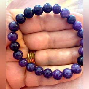Amethyst purple gem stone bracelet